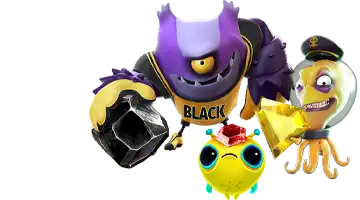 Изображение с яркими маскотами Олимп интернет-казино, демонстрирующими джекпот-акции, с красочными и выразительными лицами, создавая атмосферу веселья и азарта перед большими выигрышами.